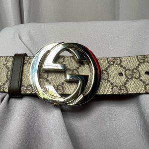 Gucci GG Print leather belt EXCELLENT condition!
